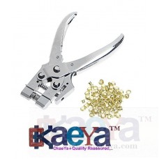 OkaeYa Rivet Drilling Hand Pliers Belt Hole Punning Drilling Tool+100 Grommets Eyelets